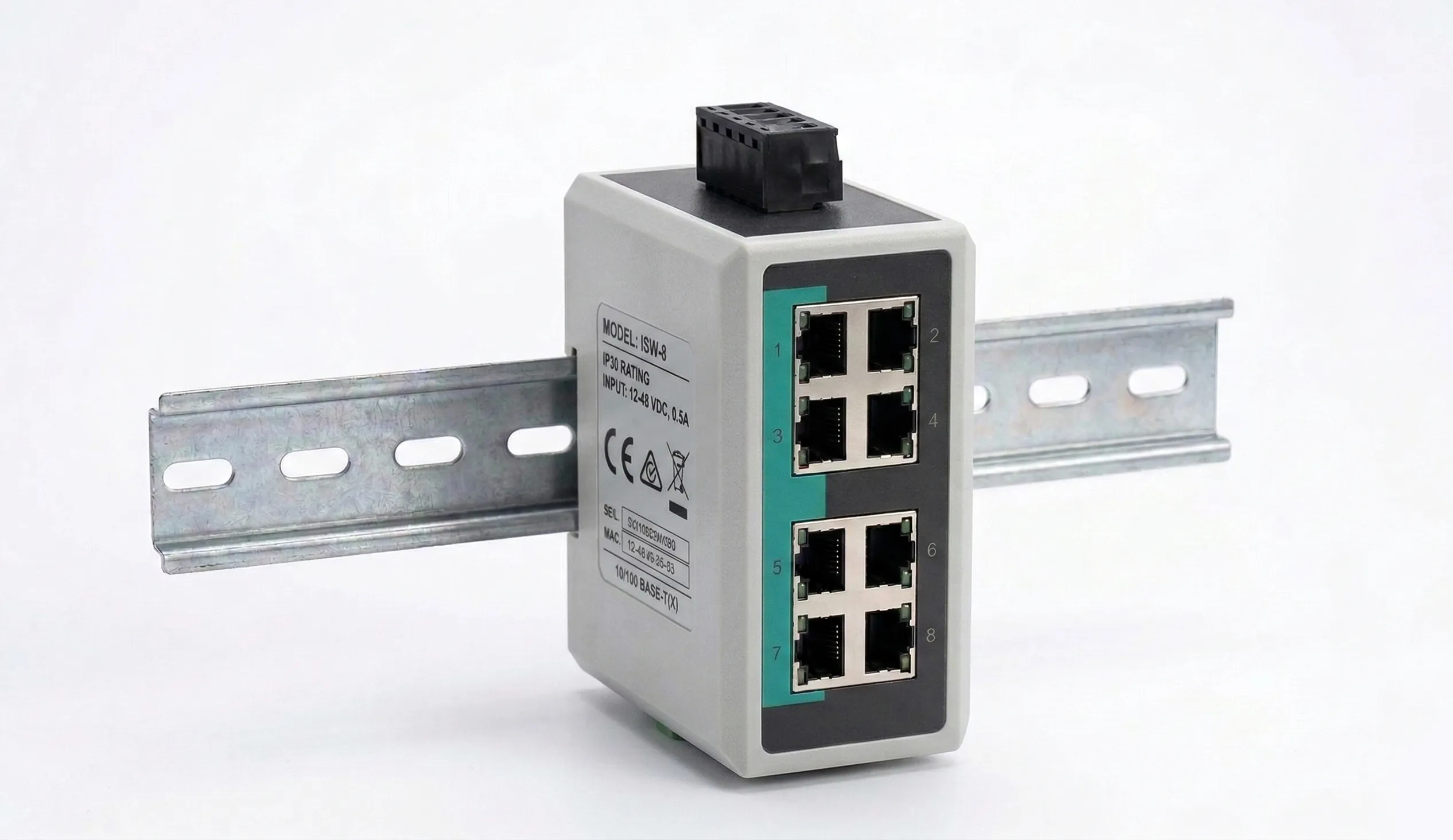 Промышленный 8-портовый Fast Ethernet коммутатор